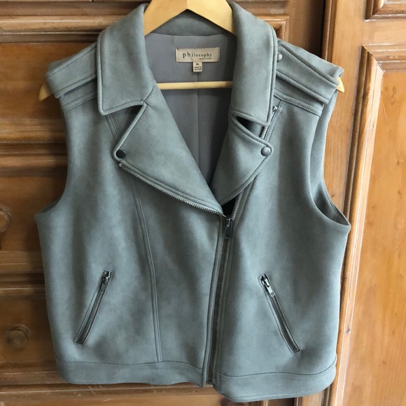 Philosophy Micro Suede Vest - Picture 1 of 6